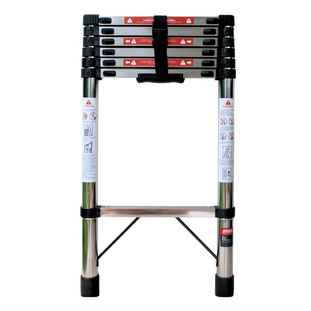 Escalera Telescópica de Acero 2,8 m 150 kg - Omaha