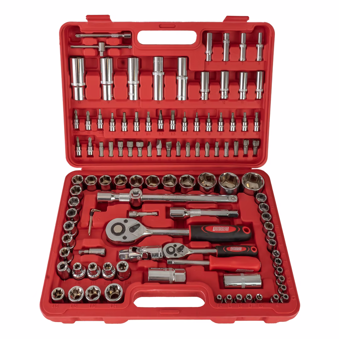 Kit de Bocallaves 108 Piezas 1/4" y 1/2" + Maletín - Omaha