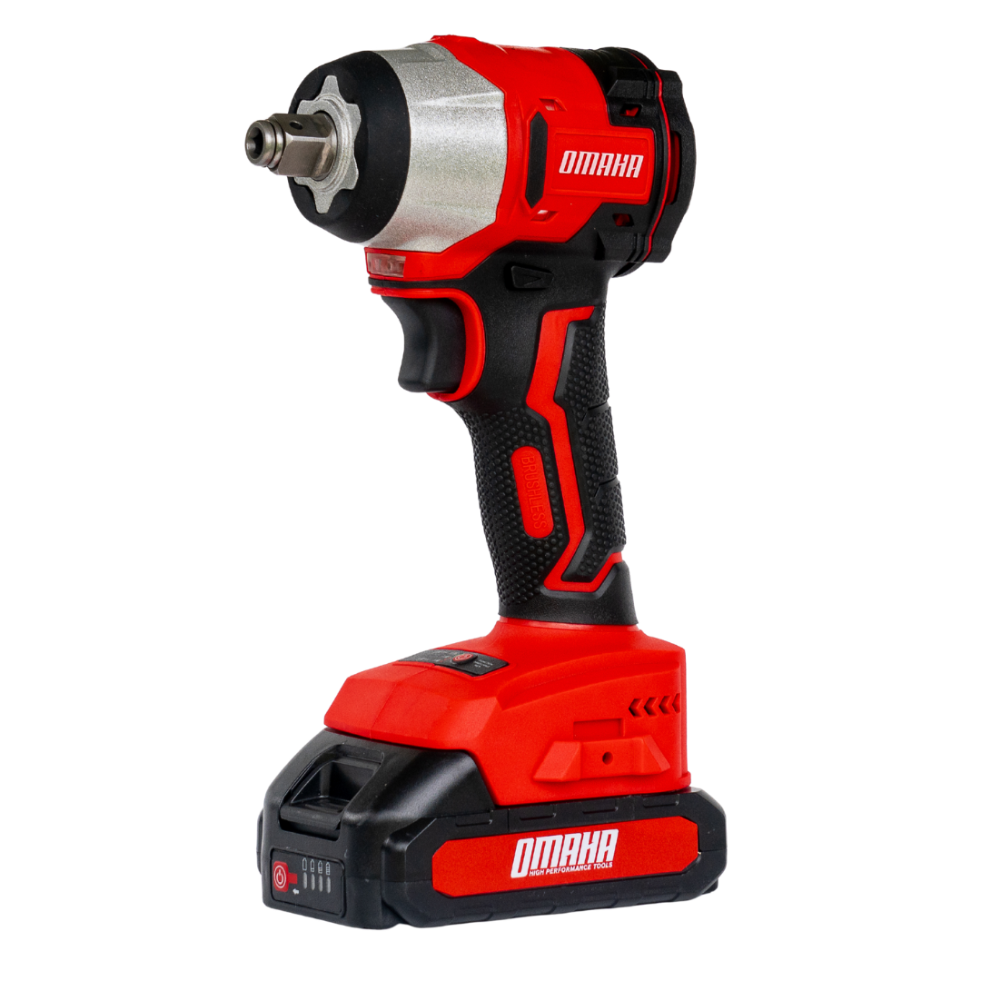 Llave de Impacto 20V 1/2" + 2 Baterías, Maletín y Tubos - Omaha 3