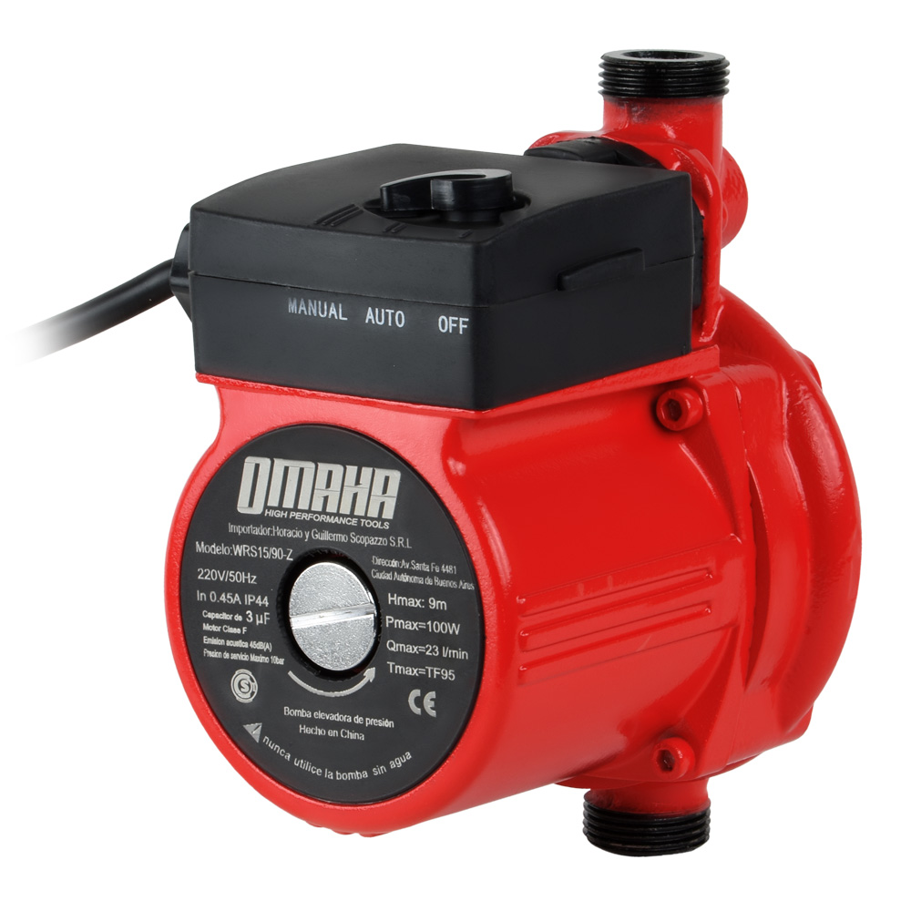 Bomba Presurizadora Elevadora 100W hasta 2 Baños - Omaha